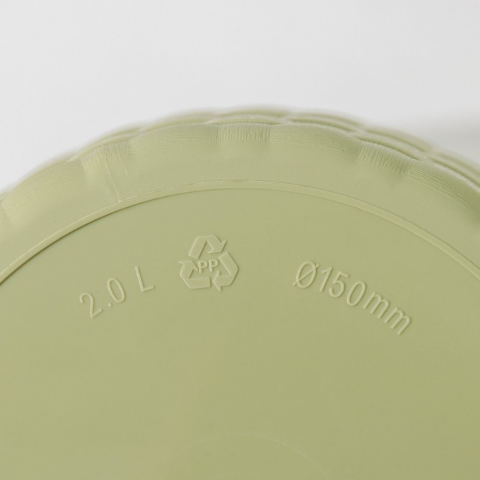 Горшок для цветов с поддоном &laquo;Ротанг&raquo;, 2 л, цвет оливковый