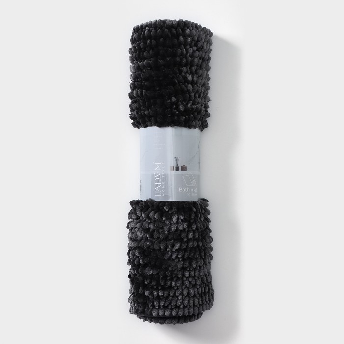 Коврик для дома LaDо́m, букли, плотность 1400 г, 50&times;80 см, цвет графитовый