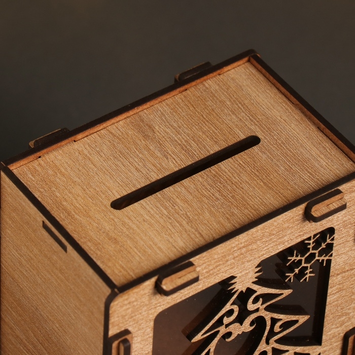 Новогодняя копилка "Ёлка" 12х12х9 см