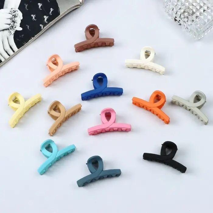 Крабик для волос &laquo;Леона&raquo;, петелька классика матовый, 5 см, МИКС