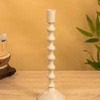 Подсвечник "Кремовый" 10х10х31 см, алюминий