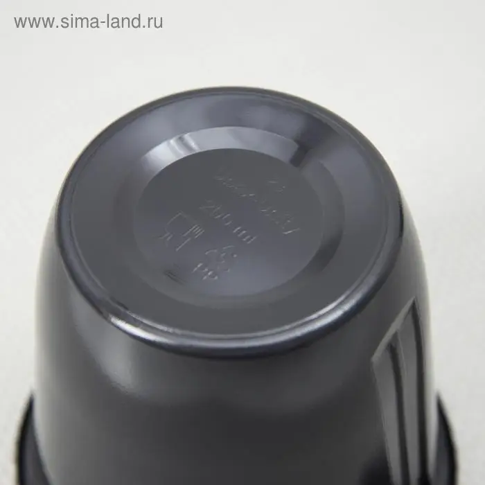 Чашки кофейные одноразовые Не ЗАБЫЛИ!, 200 мл, набор 6 шт., пластик, чёрный