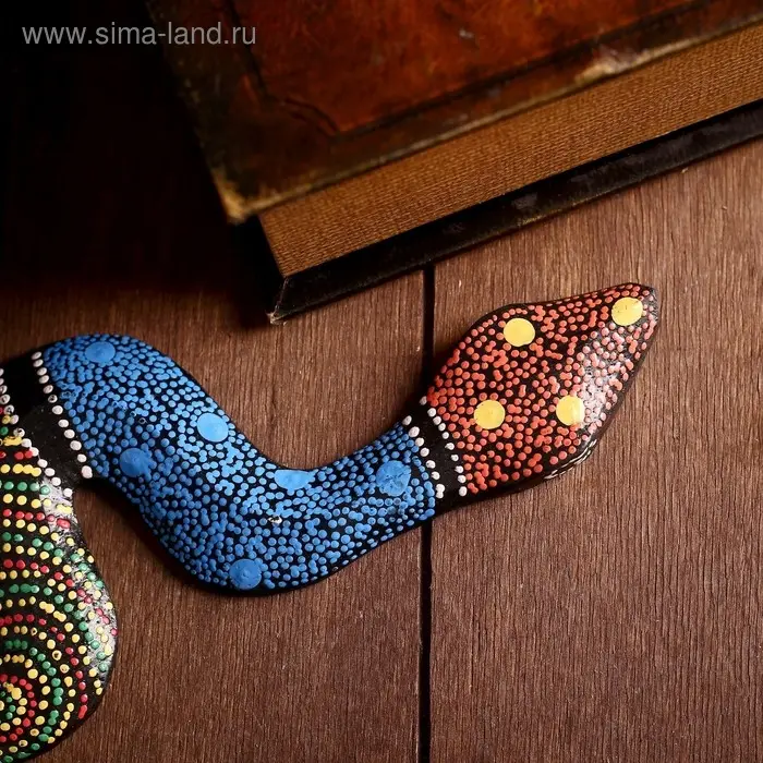 Сувенир "Змея узорная" дерево МИКС 31х9,5х1 см