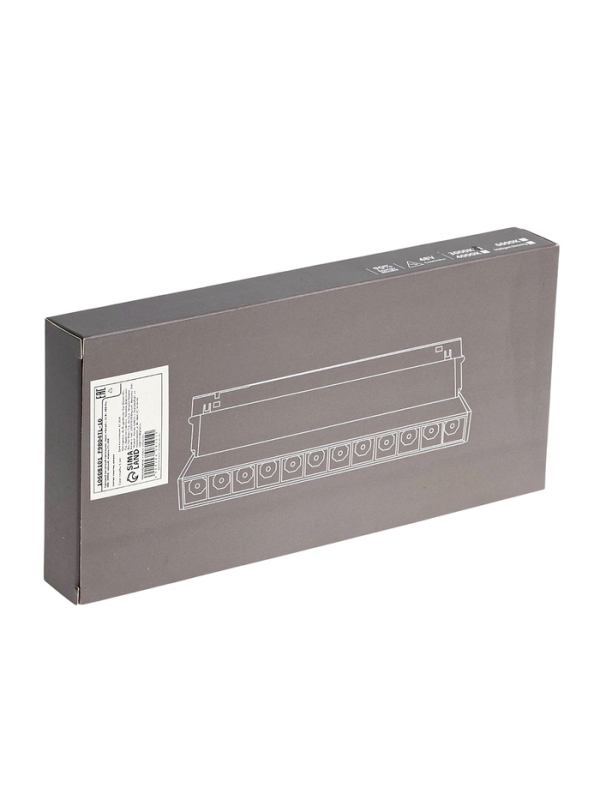 Трековый магнитный светильник, серия "Broad" LTL-059, 12 Вт, 960 Лм, 48В, 3000К, черный