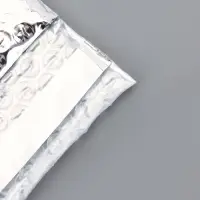 Пакет из ВПП c клапаном и клеевым слоем, серебряный 11&times;16 + 5 см