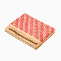 Записная книжка плетёная, 48 листов, 17&times;22&times;2 см, бежево-розовая