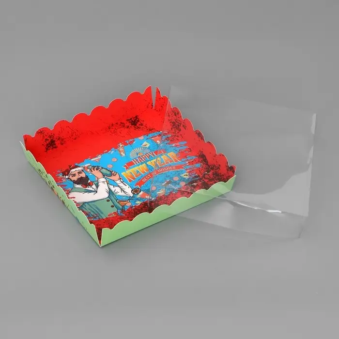 Коробка для печенья, &laquo;Врывайся в Новый Год!&raquo;, 15&times;15&times;3 см