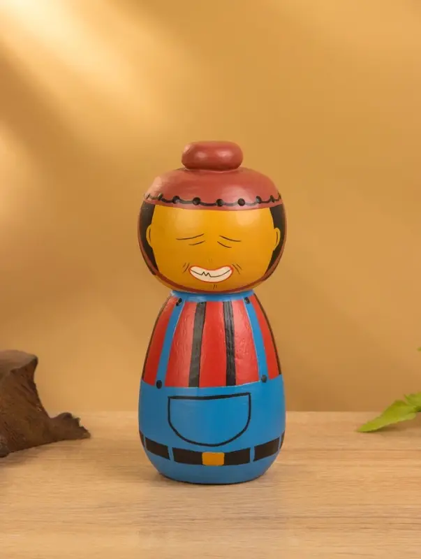 Деревянная кукла кокеши "Джеки" 7х7,5х15 см