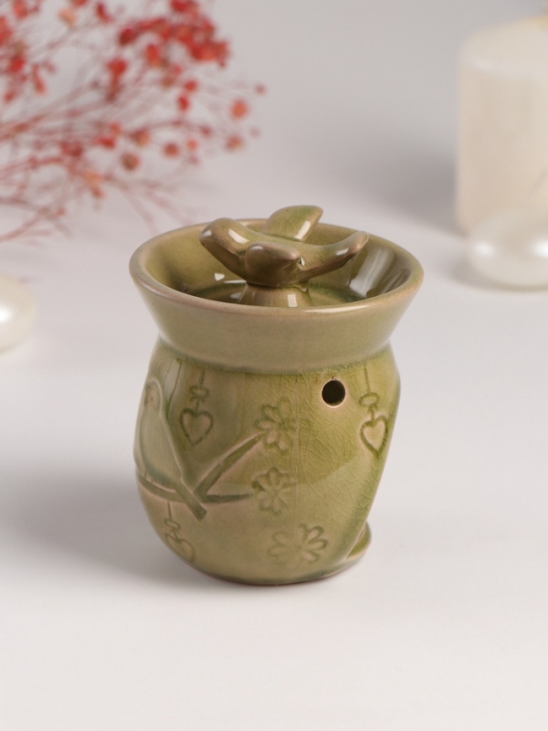 Аромалампа керамика "Птички на ветке"  7,5х7,5х9,8 см