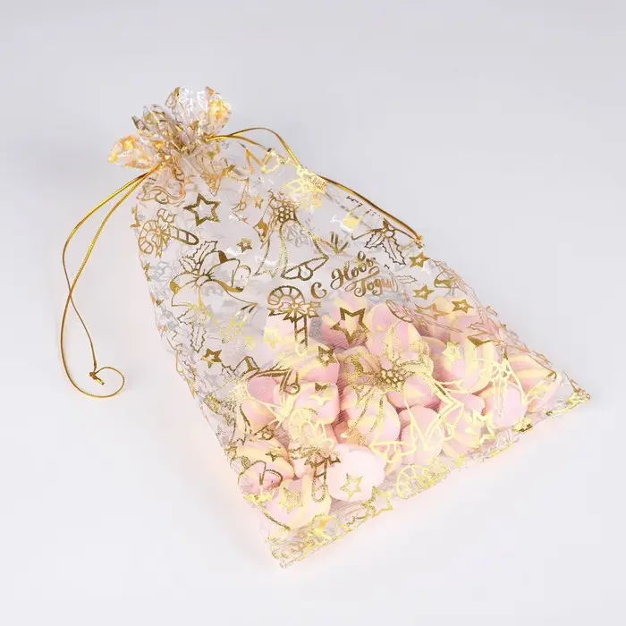 Мешочек подарочный органза &laquo;Новогодние мечты&raquo;, 20 х 30 см +/- 1.5 см