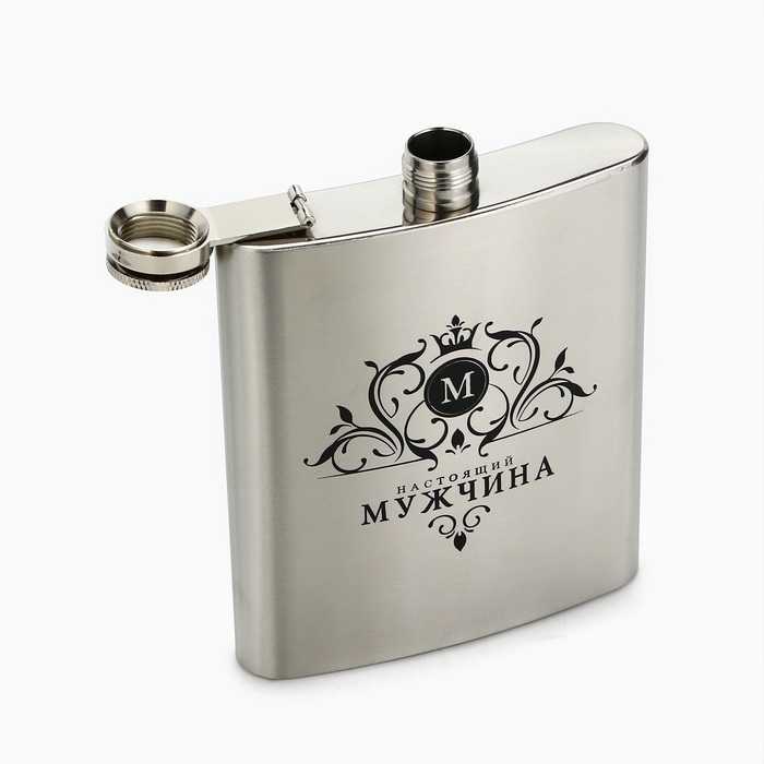 Фляжка &laquo;Мужчина&raquo;, 460 мл, серебристая