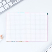 Блокнот в твердой обложке А7, 64 л &laquo;С 8 Марта ЦВЕТЫ и БАБОЧКИ&raquo;