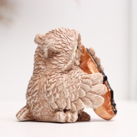 Фигура "Сова скрипач" коричневая, 8х6х6см