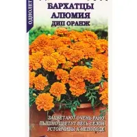 Семена Бархатцы Алюмия Дип оранж F1 /Сотка/ 10шт/ h-25-30см d-6см/*1800