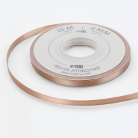 Лента атласная двухсторонняя №812 6мм*25&plusmn;1м телесный TR