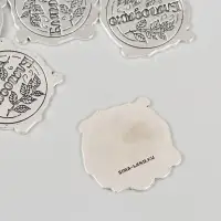 Декор металл для творчества "Оттиск печати. Благодарю" 3х3 см