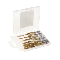 Набор сверл-метчиков ТУНДРА, HSS - Co, шестигранный хвостовик, М3 - М10, 65 - 72 мм, 6 шт.   1065481