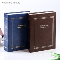 Фотоальбом на 200 фото 10х15 см "Классика" золотые линии МИКС 23,5х18,5х5,5 см