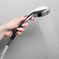 Душевая лейка Accoona A324, 3 режима, корпус пластик, цвет хром