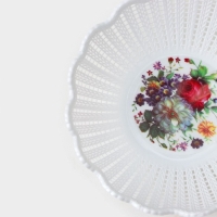 Ваза для хлеба и фруктов &laquo;Вязание&raquo;, 18&times;4,5 см, белый, рисунок МИКС