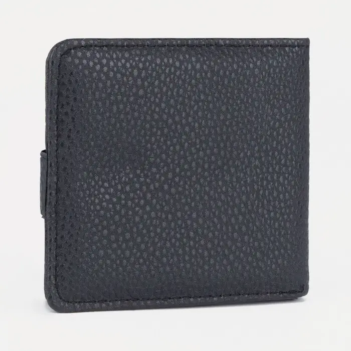 Портмоне мужское на кнопке, отдел для купюр, для карт, цвет чёрный