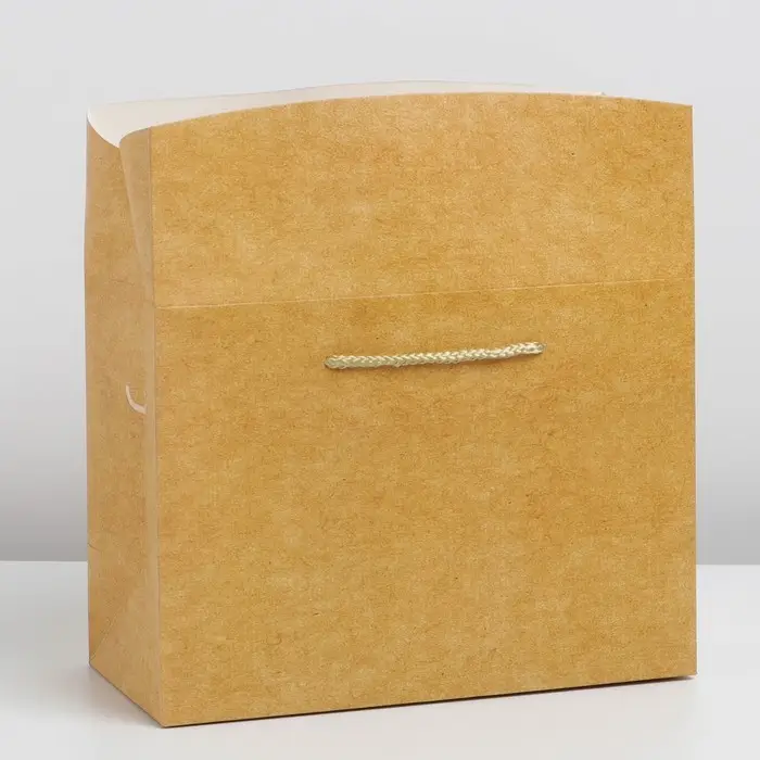 Пакет&mdash;коробка &laquo;Крафтовый&raquo;, 28 &times; 20 &times; 13 см