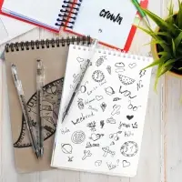 Ручка гелевая Crown HJR-500B, узел 0.5 мм, чернила чёрные