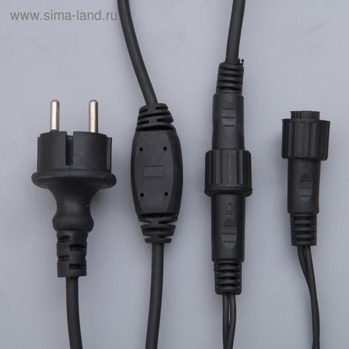 Гирлянда &laquo;Бахрома&raquo; 3 &times; 0.6 м, IP44, УМС, тёмная нить, 160 LED, свечение белое, мерцание белым, 220 В