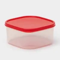 Контейнер квадратный Доляна, пищевой, 700 мл, цвет красный