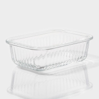 Контейнер для еды из жаропрочного стекла Доляна &laquo;Данте&raquo;, прямоугольный, 370 мл, 14,5&times;10,5&times;5,5 см