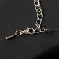 Кулон &laquo;На леске&raquo; страза, цвет белый в серебре, 30 см