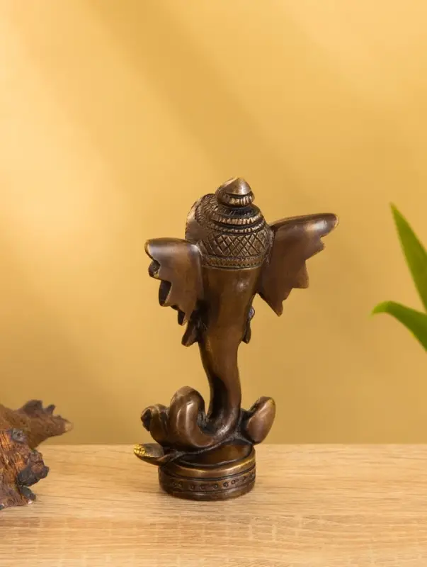 Сувенир "Голова слона" латунь 7х3,5х11,5 см