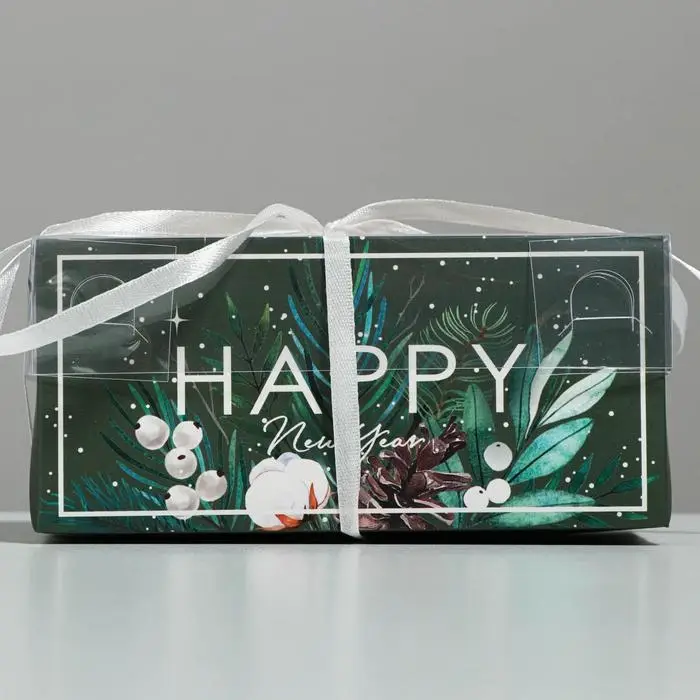 Коробка для капкейка &laquo;Happy New year&raquo;, 16 х 8 х 7.5 см