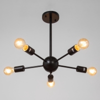 Люстра "Кон" 5х40Вт Е27 черный 50х50х43см