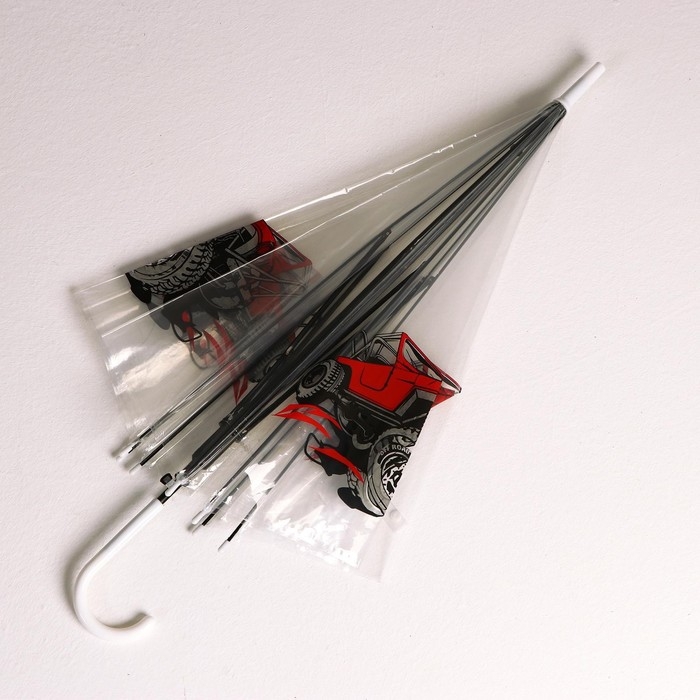 Зонт детский &laquo;Внедорожник&raquo;&lrm; полуавтомат прозрачный, d=90см