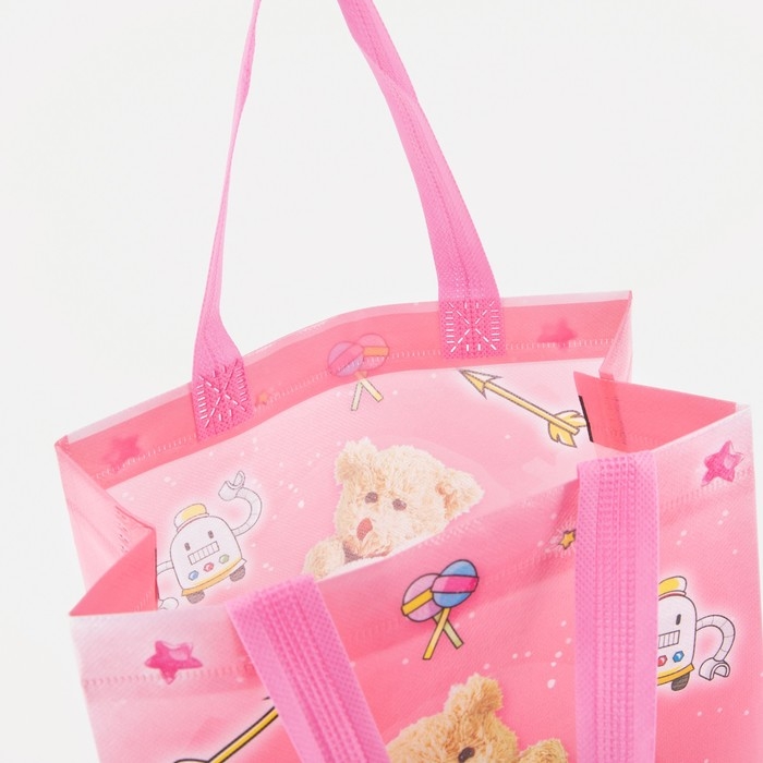 Сумка детская без застёжки, цвет розовый