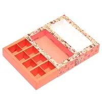 Коробка под 8 конфет + шоколад, с окном, &laquo;Лисички&raquo; 17.7&times;17.85&times;3.85 см