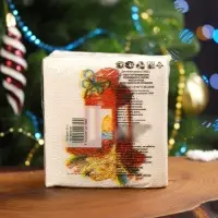 Салфетки новогодние бумажные Гармония цвета &laquo;Фонарик&raquo; 1 слой, 24х24 см, 50 шт