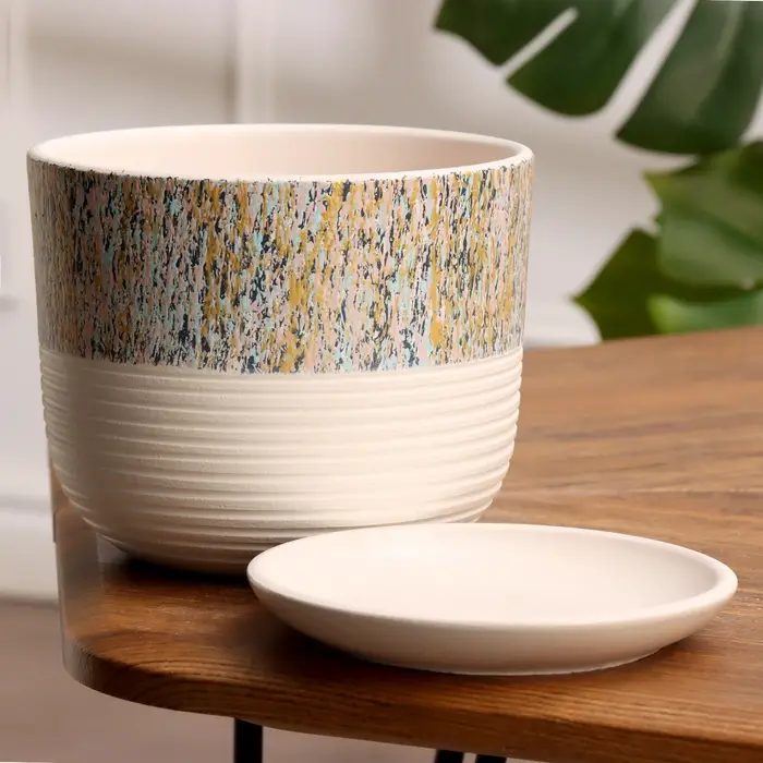 Горшок цветочный Времена года бук весна №2, 1,6 л, d - 15 см