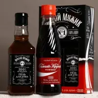 Подарочный набор мужской: гель для душа виски и кола 2 шт х 250 мл, Чистое счастье