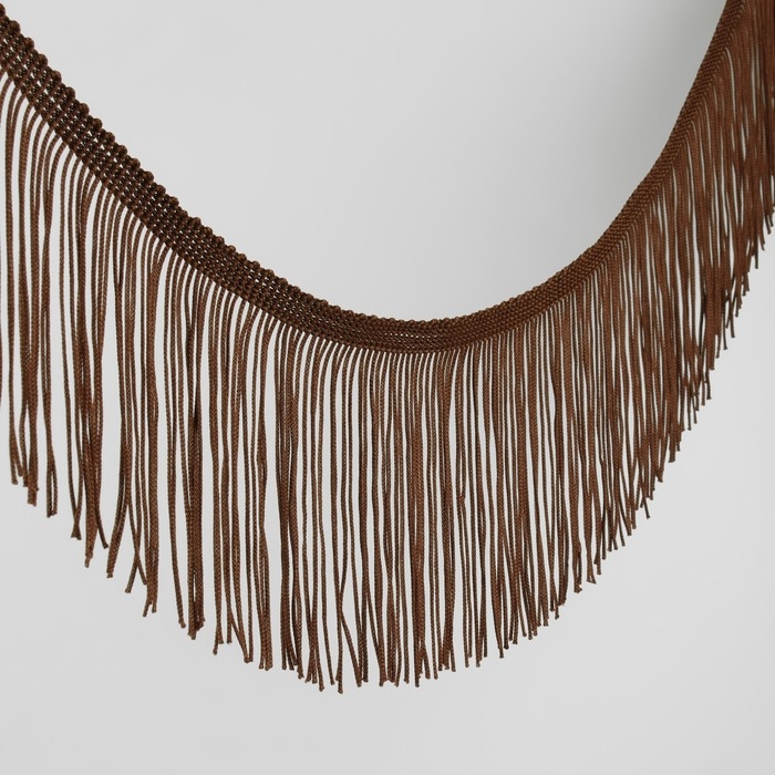 Тесьма декоративная &laquo;Бахрома&raquo;, 10 см, 5 &plusmn; 0,5 м, цвет кофейный
