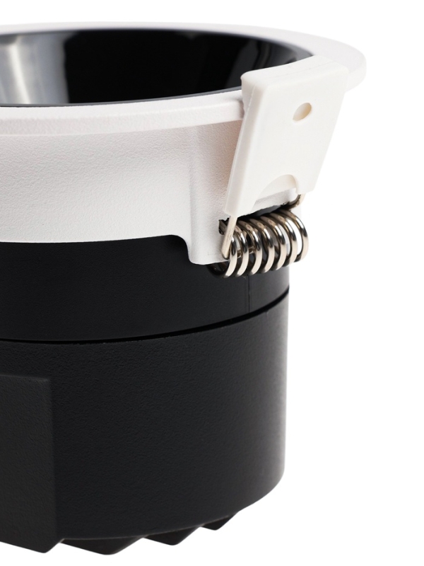 Светильник светодиодный встраиваемый, поворотный, 6Вт, 4000К, с драйвером, D75, черно-белый   107130