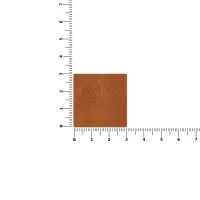 Лейбл кожаный Sinatu, S, горчичный