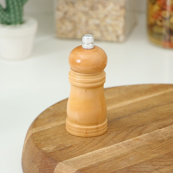 Мельница для специй Доляна &laquo;Дуновение леса&raquo;, 10,5&times;4,5 см, керамический механизм, цвет светлое дерево