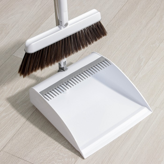 Щётка для пола Raccoon: совок 26&times;25 см, ручка из нержавеющей стали 97 см, щётка 26 см