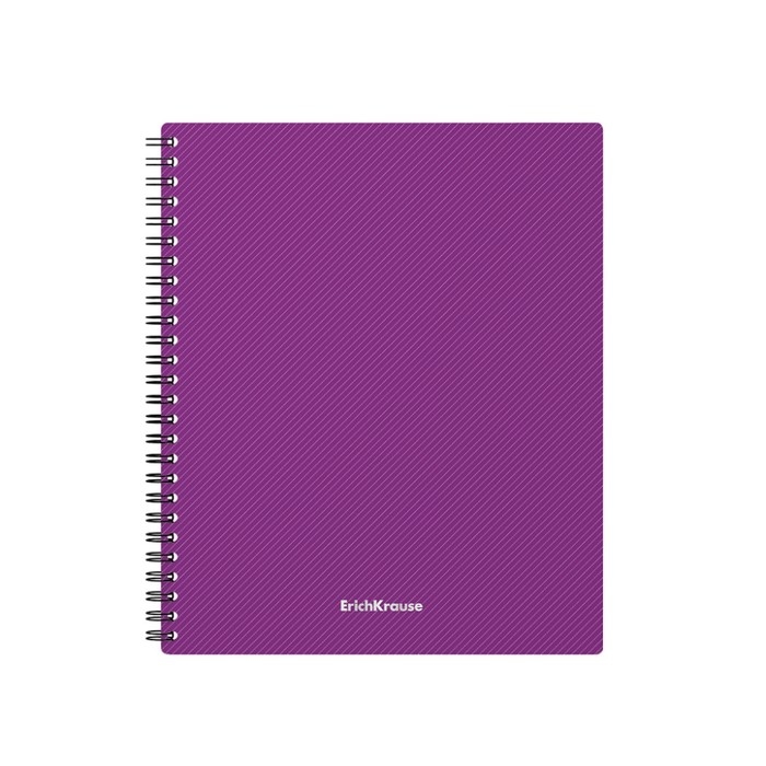 Тетрадь на спирали, 80 листов в клетку, ErichKrause Glance Vivid, пластиковая обложка, блок офсет 100% белизна, МИКС