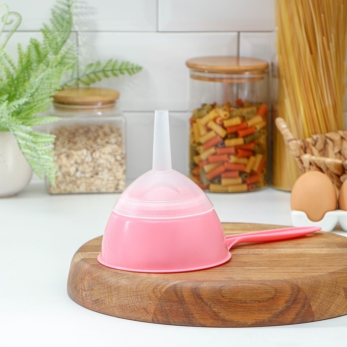 Воронка-сито пластиковая &laquo;Комбо&raquo;, 24,5&times;12&times;14,5 см, цвет МИКС