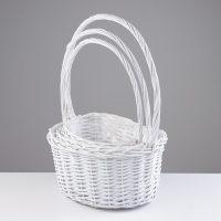 Набор корзин, 3 шт, 40&times;31&times;19/52 см, 33&times;25&times;17/47 см, 29&times;22&times;15/42 см, ива