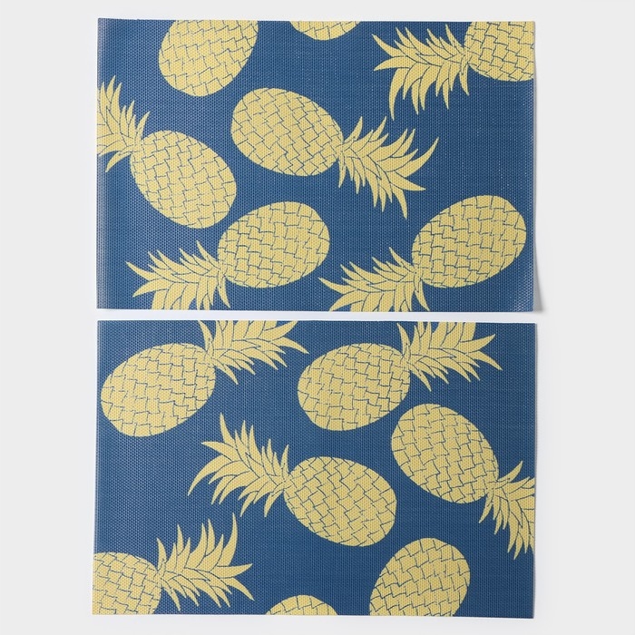 Салфетки сервировочные на стол Доляна Memory, 2 шт, 45&times;30 см, цвет синий