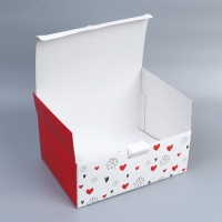 Коробка подарочная сборная, упаковка, &laquo;Люблю&raquo;, 30 х 23 х 12 см